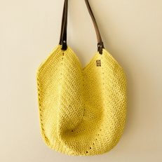 Háčkovaná taška žlutá